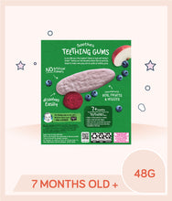 Load image into Gallery viewer, Back view of Gerber Organic Teethers Blueberry Apple Beet 48g Box with product info