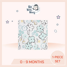 Load image into Gallery viewer, Light blue clothing with allover floral print