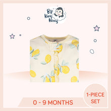 Load image into Gallery viewer, Yellow Gerber Baby Girl bodysuit with zipper down the front with safety tab