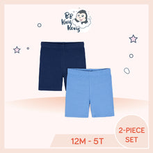 Load image into Gallery viewer, Gerber Baby Girl Blue Bike Short Pant 2-piece set for 12 months to 5 years old
