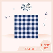 Load image into Gallery viewer, Navy gingham skirt design