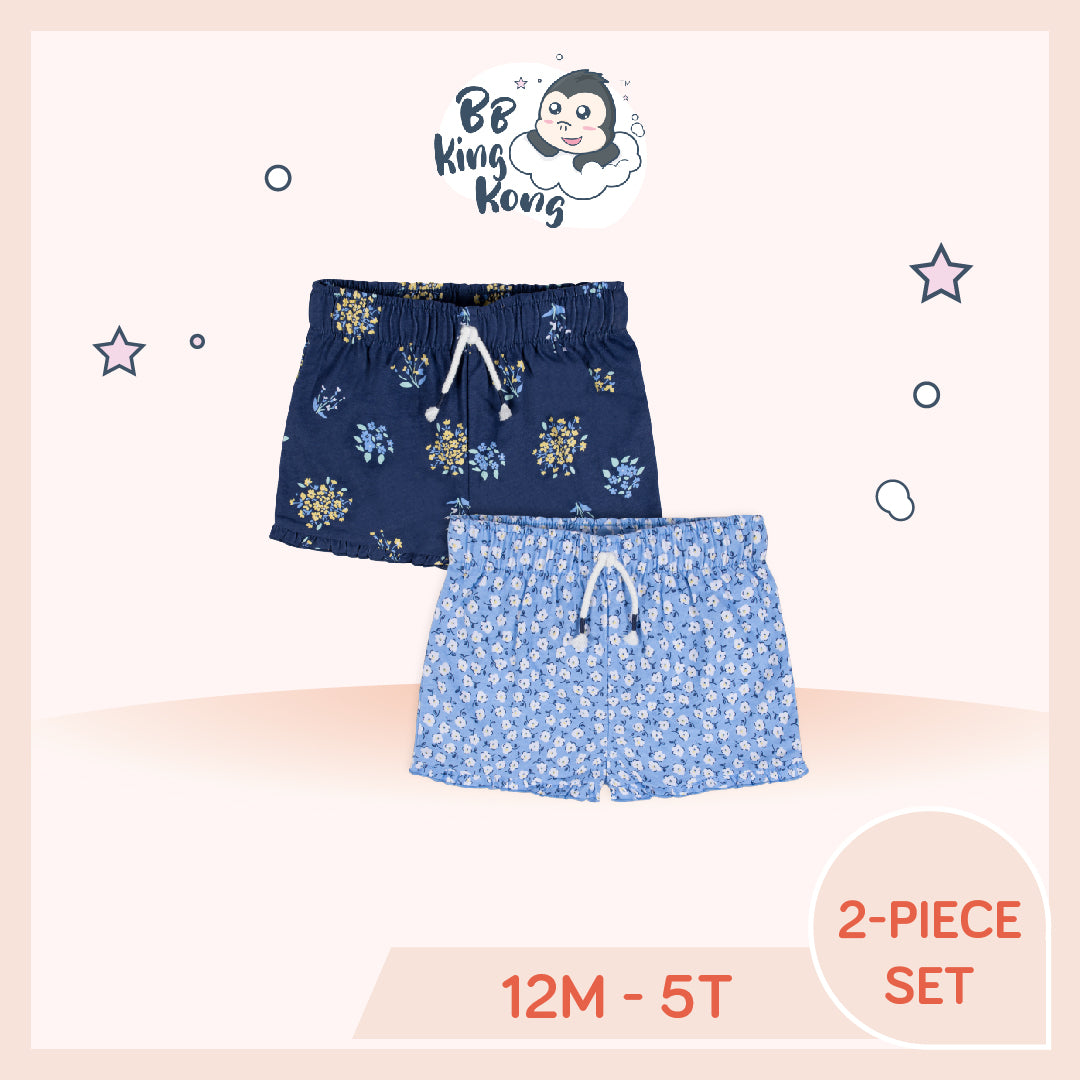 Gerber Baby Girl Blue Short Pant 2-piece set for 12 months to 5 years old