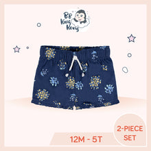 Load image into Gallery viewer, Navy Gerber Baby Girl Short Pant with floral design