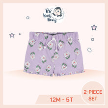 Load image into Gallery viewer, Purple Gerber Baby Girl Short Pant with daisy design