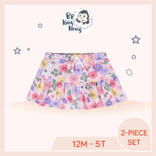 Load image into Gallery viewer, Pink Gerber Baby Girl Skirt with floral design