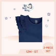 Load image into Gallery viewer, Gerber 2 Pack Baby&Kids Girl Blue Short Sleeve Top