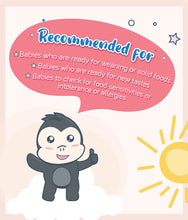 Load image into Gallery viewer, Gerber Apple Strawberry Banana Baby Food 113g Jar is recommended for kids ready for solid foods and allergies checking