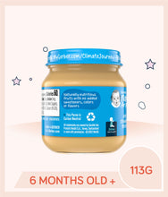 Load image into Gallery viewer, Left side view of Gerber Apple Strawberry Banana Baby Food 113g Jar