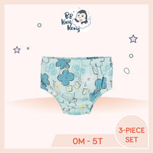 Load image into Gallery viewer, Blue diaper cover with elastic wristband