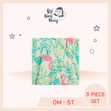 Load image into Gallery viewer, Close up of Gerber Baby Girl Florest Dress with allover flamingo print