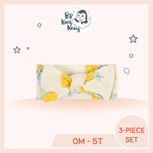 Load image into Gallery viewer, Yellow baby girl headband with lemon print