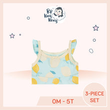 Load image into Gallery viewer, Blue baby girl dress with crew neck design