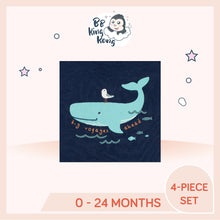 Load image into Gallery viewer, Navy cloth with animal print art