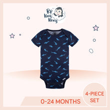 Load image into Gallery viewer, Gerber Baby Boy Shark Short Sleeve Onesies Bodysuits in dark blue colour