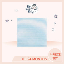 Load image into Gallery viewer, White and blue striped clothing for 0 to 24 months