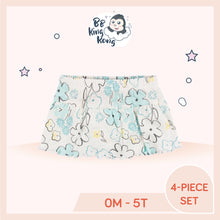 Load image into Gallery viewer, White floral skorts for newborns to 5 years old