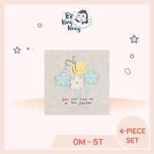 Load image into Gallery viewer, Close up of bee art on gray colour clothing