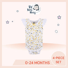 Load image into Gallery viewer, White Gerber Baby Girl Bee Kind Sleeveless Onesies Bodysuits with all over daisy print