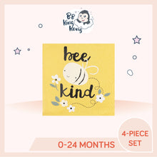 Load image into Gallery viewer, Yellow cloth with printed text 'Bee kind'