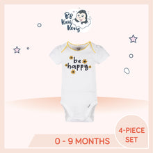 Load image into Gallery viewer, Gerber Baby Girl Daisy bodysuit with printed text 'be happy'