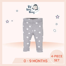 Load image into Gallery viewer, Gray pants with allover white polka dots