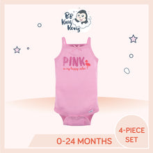 Load image into Gallery viewer, Pink Gerber Baby Girl Flamingo Sleeveless Onesies Bodysuits for 0 to 24 months