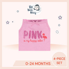 Load image into Gallery viewer, Clothing with printed text 'Pink is my happy color'