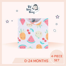 Load image into Gallery viewer, White clothing with allover fruit print