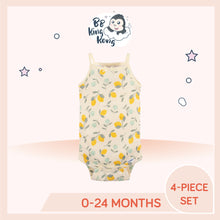 Load image into Gallery viewer, Yellow Gerber Baby Girl Sunshine Sleeveless Onesies Bodysuits with allover lemon print