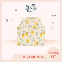 Load image into Gallery viewer, Beige clothing with print lemon themed art for 0 to 24 months