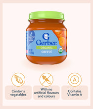 Load image into Gallery viewer, Gerber Organic Carrot Baby Food 113g Jar