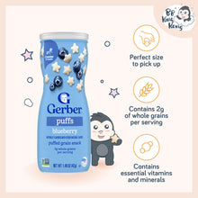 Load image into Gallery viewer, Gerber Puffs Blueberry 42g Canister