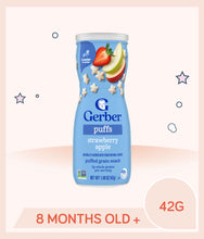 Load image into Gallery viewer, Gerber Puffs Strawberry Apple 42g Canister