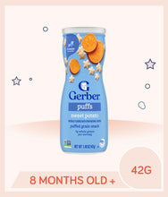 Load image into Gallery viewer, Gerber Puffs Sweet Potato 42g Canister