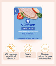 Load image into Gallery viewer, Gerber Teethers Strawberry Apple Spinach 48g Box