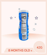 Load image into Gallery viewer, Nutrition facts of Gerber Puffs Blueberry 42g Canister