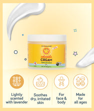 Load image into Gallery viewer, Key features showing California Baby Calendula Cream soothes dry irritated skin for all ages