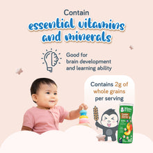 Load image into Gallery viewer, Gerber Organic Puffs Peach 42g contain essential vitamins and minerals for brain development