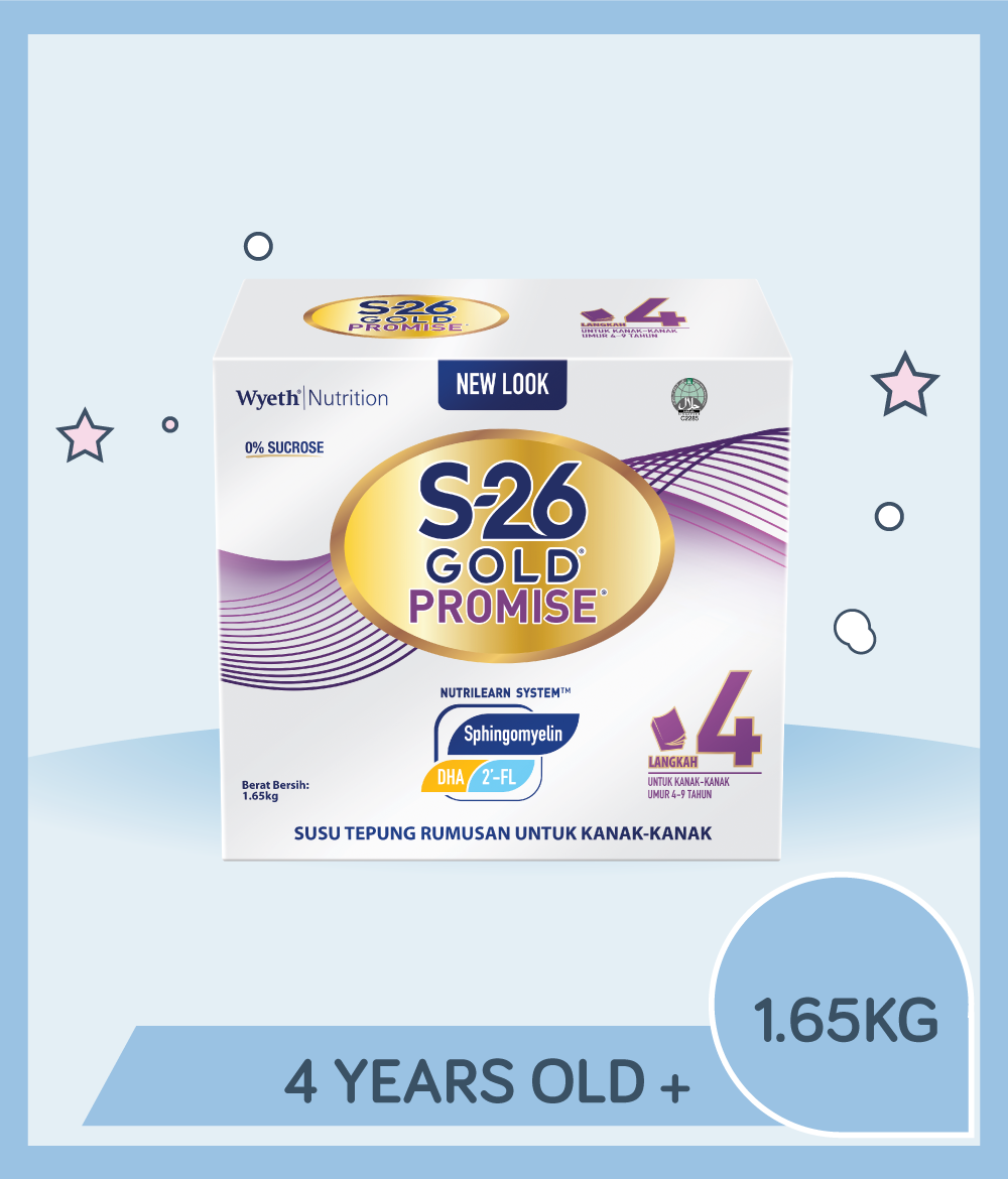 S-26 Gold Promise 1.65kg BIB is for kids over 4 years old