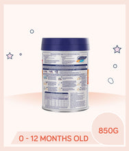 Load image into Gallery viewer, Back view of S-26 SMA Step 1 850g TIN with nutritional info and preparation method