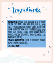 Load image into Gallery viewer, Ingredients of Gerber Lil Crunchies Apple Sweet Potato