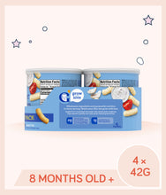 Load image into Gallery viewer, Side view of Gerber Lil' Crunchies value pack with product info