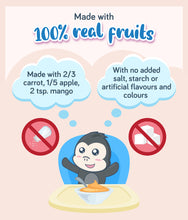 Load image into Gallery viewer, Gerber Organic Carrot Apple Mango made with 100% real fruits with no added salt, starch or artificial adding