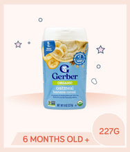 Load image into Gallery viewer, Gerber Organic Cereal Oatmeal Banana 227g Container for kids over 6 months old