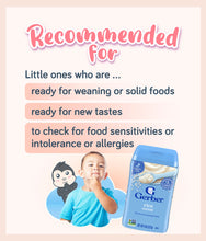 Load image into Gallery viewer, Gerber Single Grain Cereal Rice 227g Container recommended for babies ready for weaning, new tastes and to check for allergies