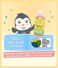 Load image into Gallery viewer, California Baby Eucalyptus Ease Body Oil is 100% plant-based ingredients with USDA-certified