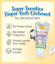 Load image into Gallery viewer, Packaging of California Baby Super Sensitive Diaper Rash Ointment with key product features
