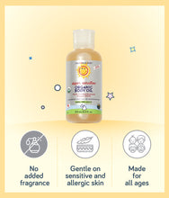 Load image into Gallery viewer, California Baby Super Sensitive Organic Body Oil has no added fragrance, gentle on sensitive and allergic skin, made for all ages