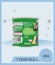 Load image into Gallery viewer, Product info of Gerber Organic Lil Crunchies White Cheddar Broccoli 45g Canister