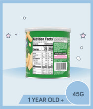 Load image into Gallery viewer, Nutrition facts of Gerber Organic Lil Crunchies White Cheddar Broccoli 45g Canister